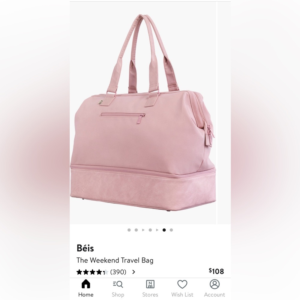Beis Atlas Pink Weekender
